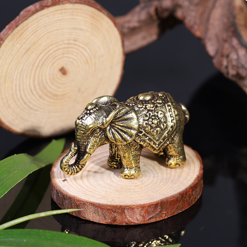 Art Craft Elephant - Creative Brass Mini Elephant Ornament ​​Auspicious