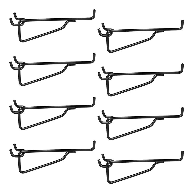 Art Craft Board - 75STO-Peg Board Shelf Hooks, 8PACK 6In