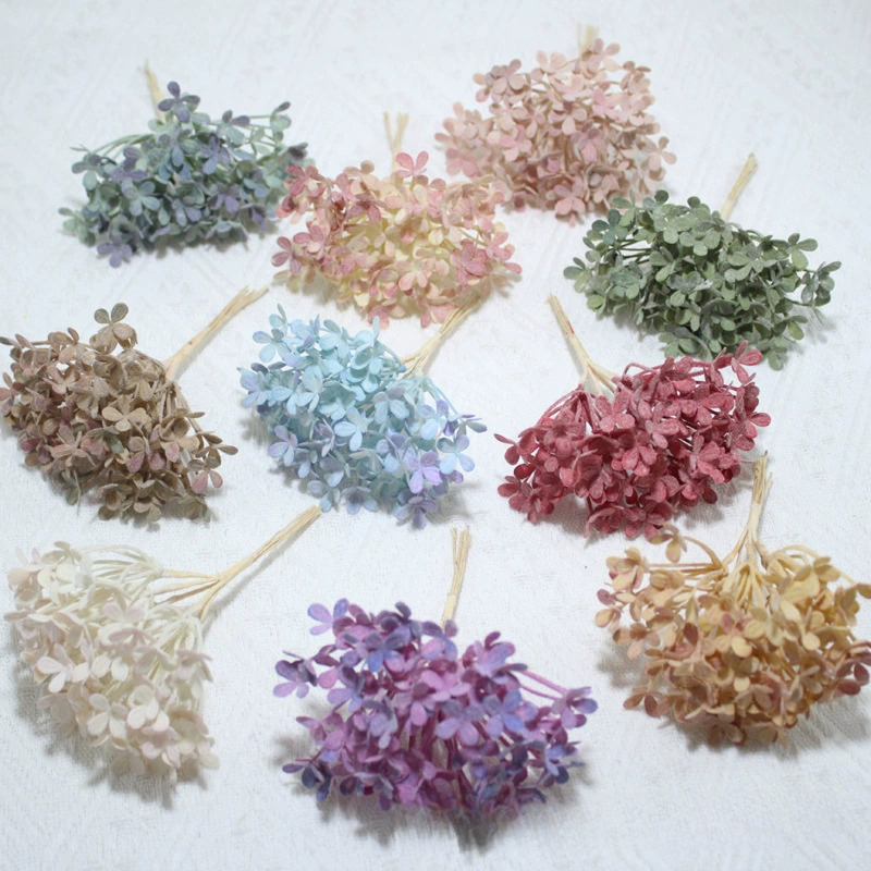 Art Craft 2 Year Olds - 6 Small Branches/ Bunch Artificial Hydrangea