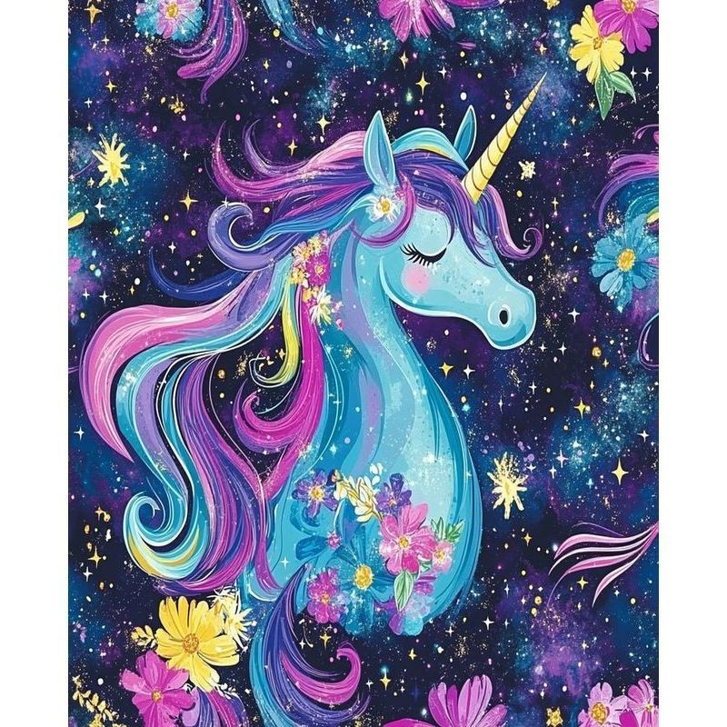 Art Craft Unicorn - PhotoCustom Purple Unicorn Painting By Numbers