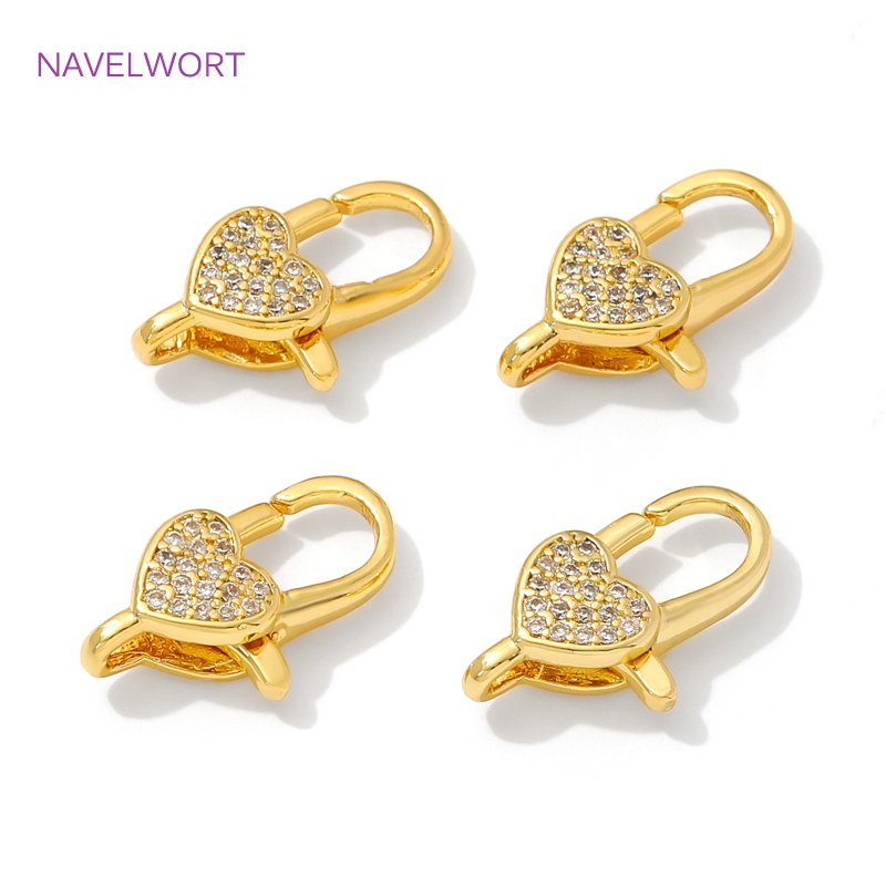 Art Craft Making - 18K Gold Plated Inlaid Zircon Heart