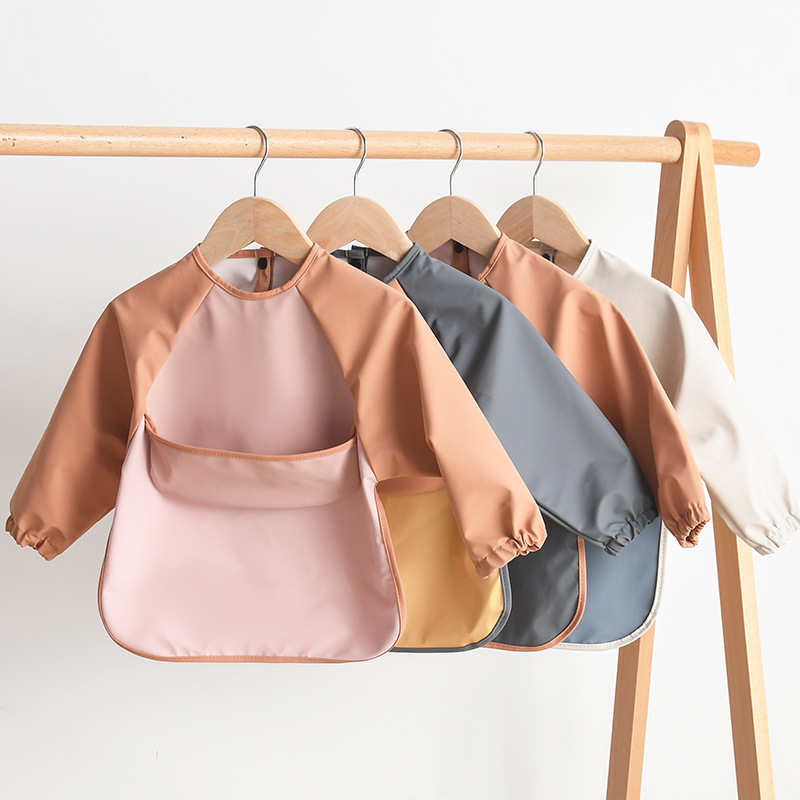 Kids Baby Long Sleeved PU Bibs - Art Craft 2 Year Olds ulasan dan harga