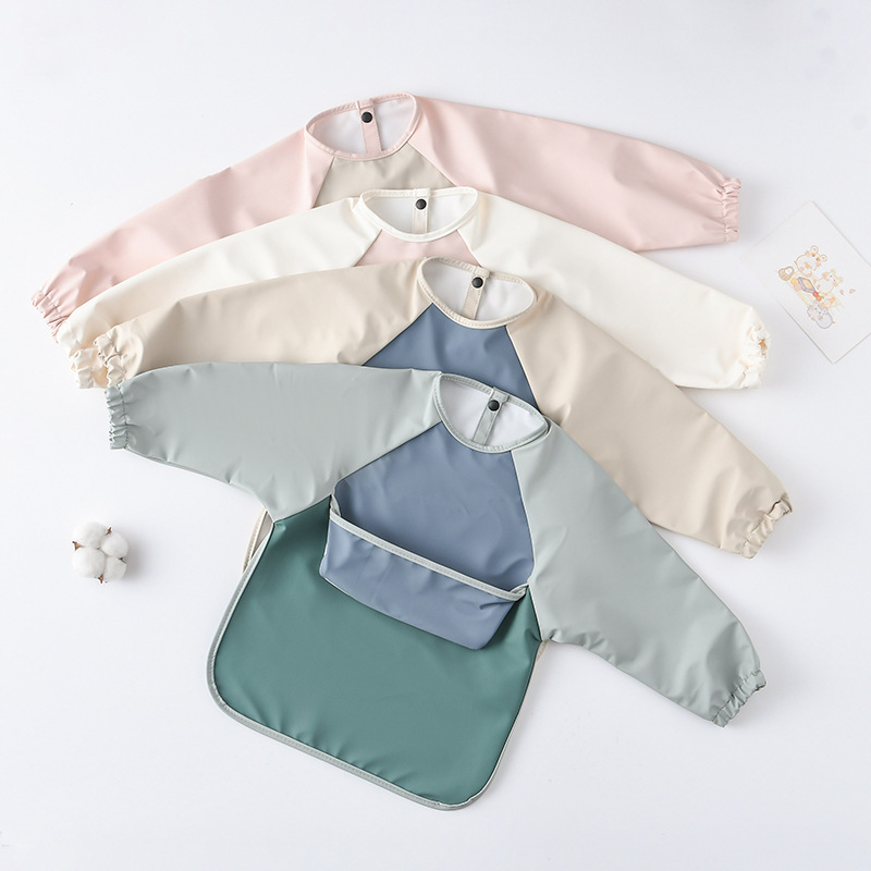 Kids Baby Long Sleeved PU Bibs - Art Craft 2 Year Olds ulasan dan harga