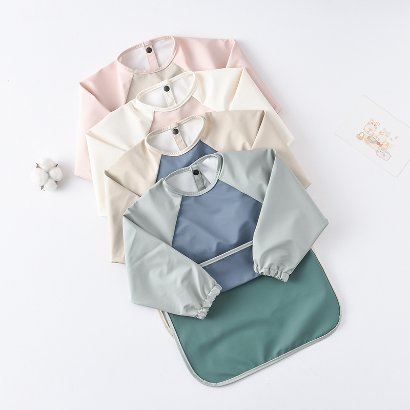 Kids Baby Long Sleeved PU Bibs - Art Craft 2 Year Olds ulasan dan harga