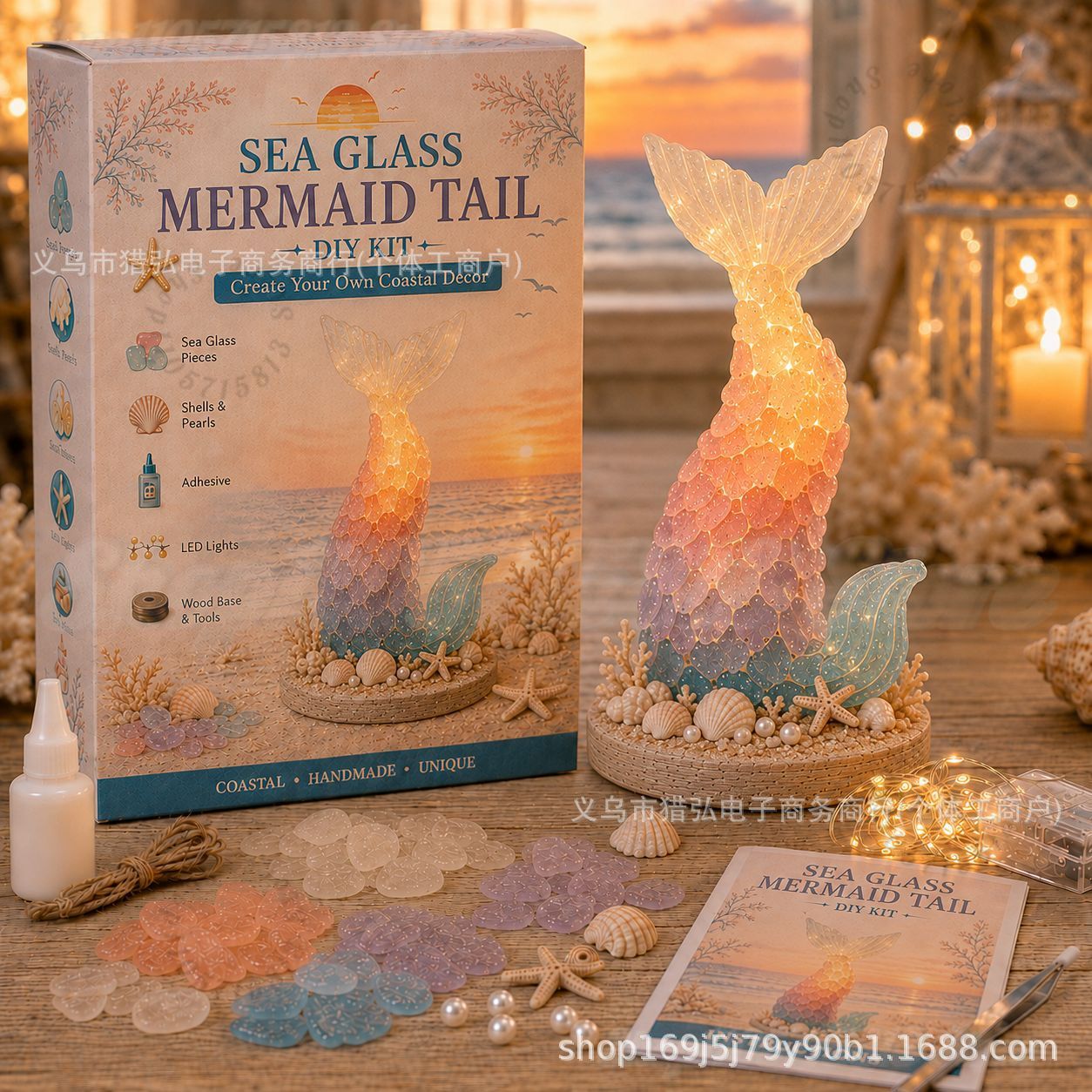 DIY Sea Glass Mermaid Tail Lig - Art Craft And ulasan dan harga