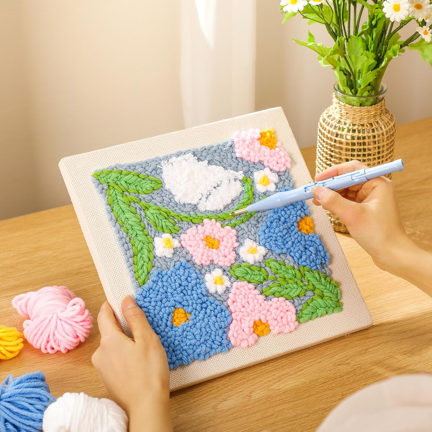 Punch Needle Kit with Frame fo - Art Craft Easy With Paper ulasan dan harga