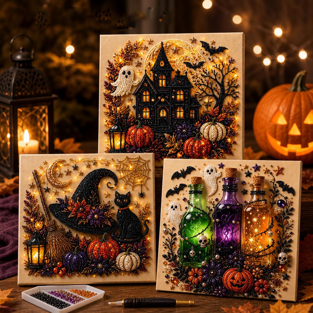 Halloween Ghost & Pumpkin 3D P - Art Craft Halloween ulasan dan harga