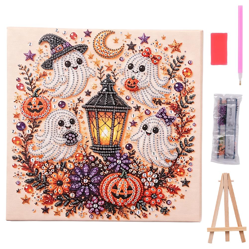 Halloween Pumpkin 3D Pearl Art - Art Craft Halloween ulasan dan harga