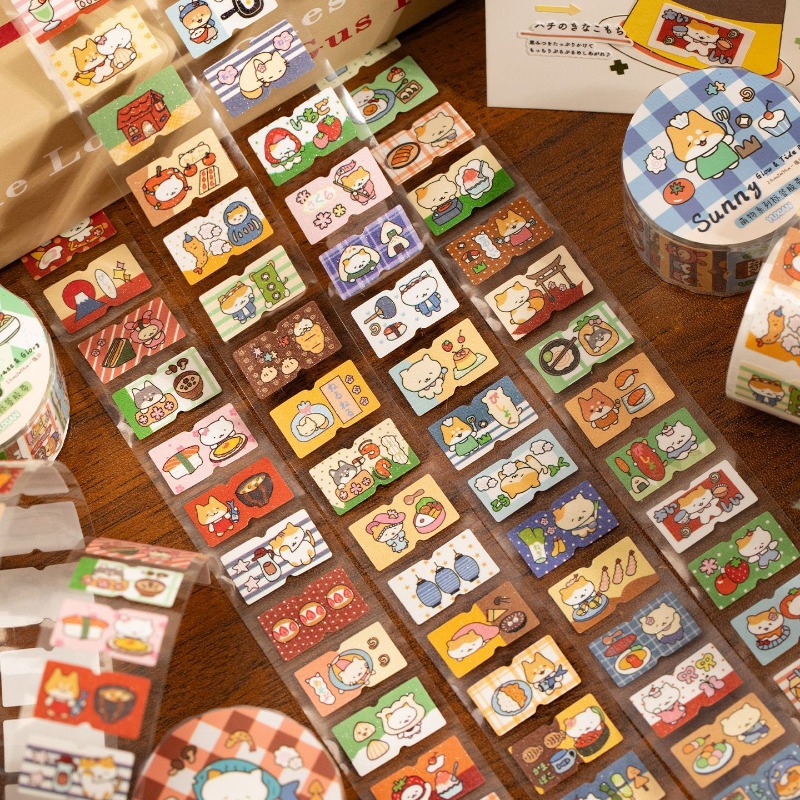 Cartoon Cat Washi Tape Set of  - Art Craft Materials ulasan dan harga