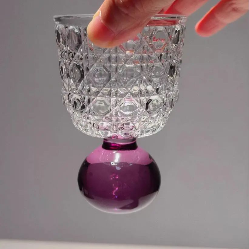 Style Gem Pattern Glass Cup wi - Art Craft Glasses ulasan dan harga