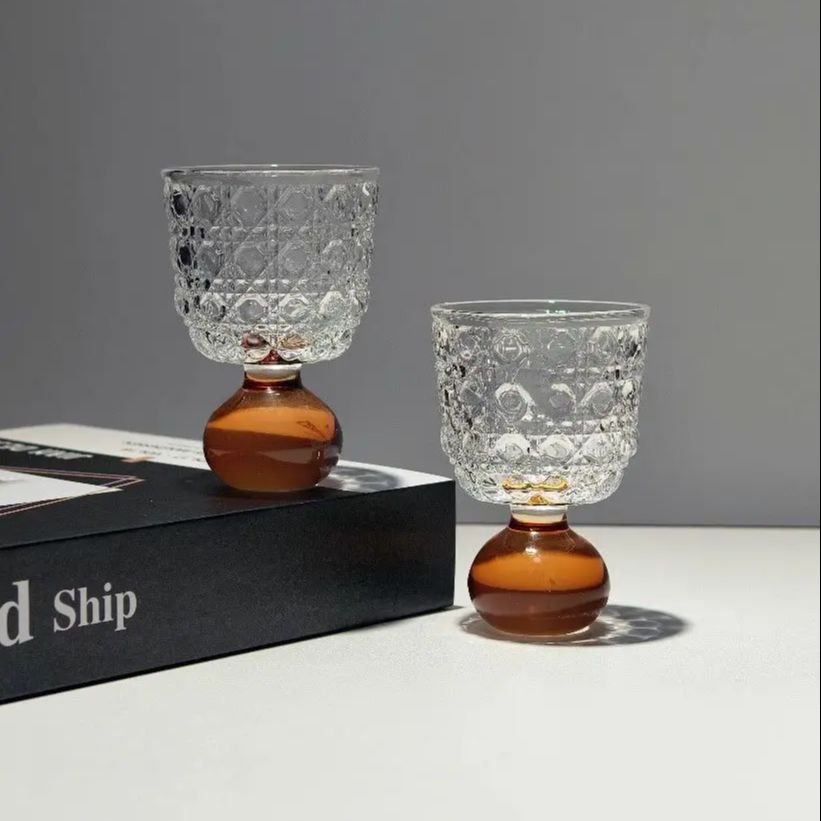 Style Gem Pattern Glass Cup wi - Art Craft Glasses ulasan dan harga