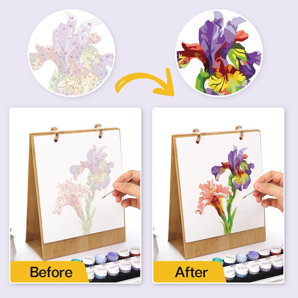 2027 DIY Painting Desk Calenda - Watercolor Brush Pen ulasan dan harga