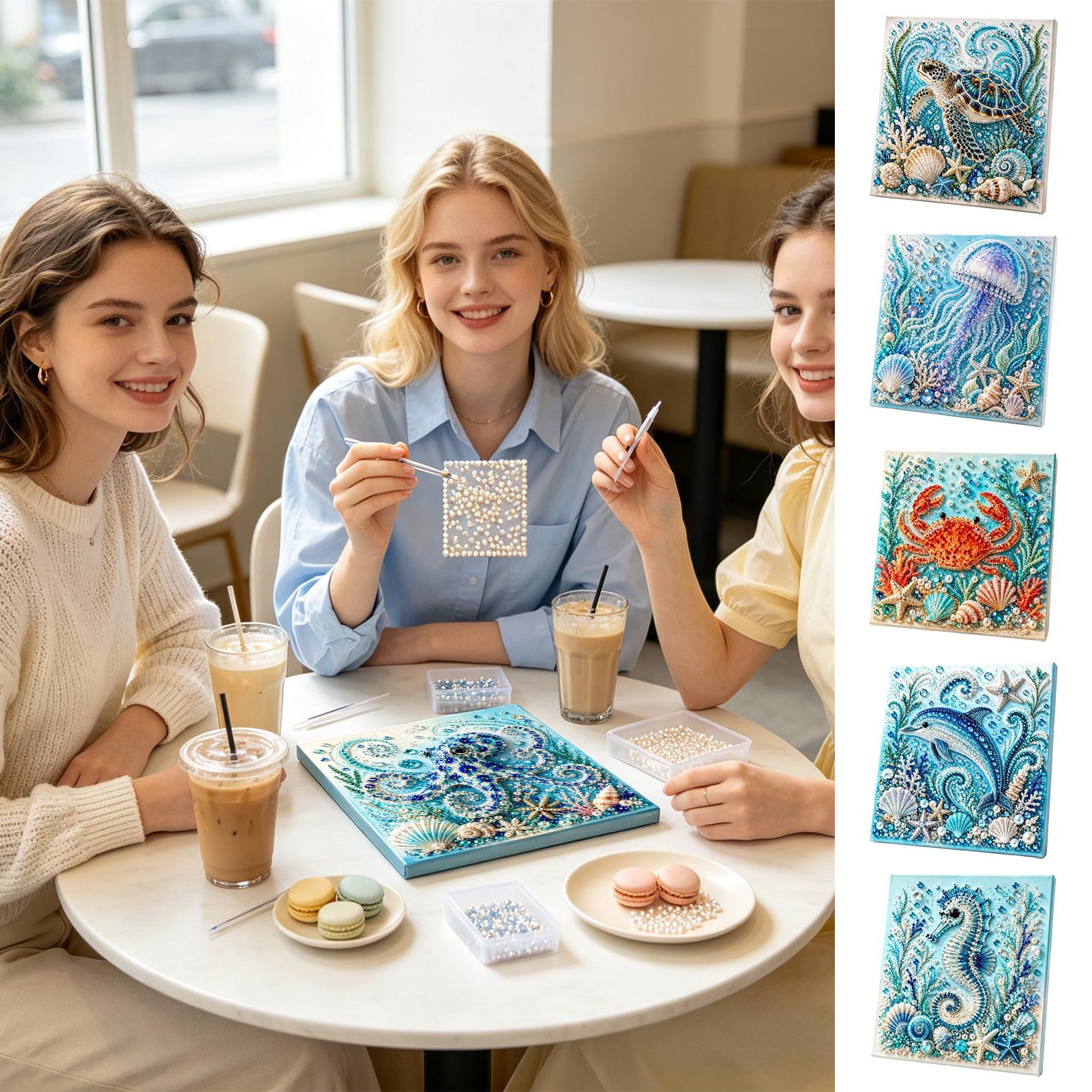 Ocean Themed Pearl Craft DIY K - Art Craft Jellyfish ulasan dan harga