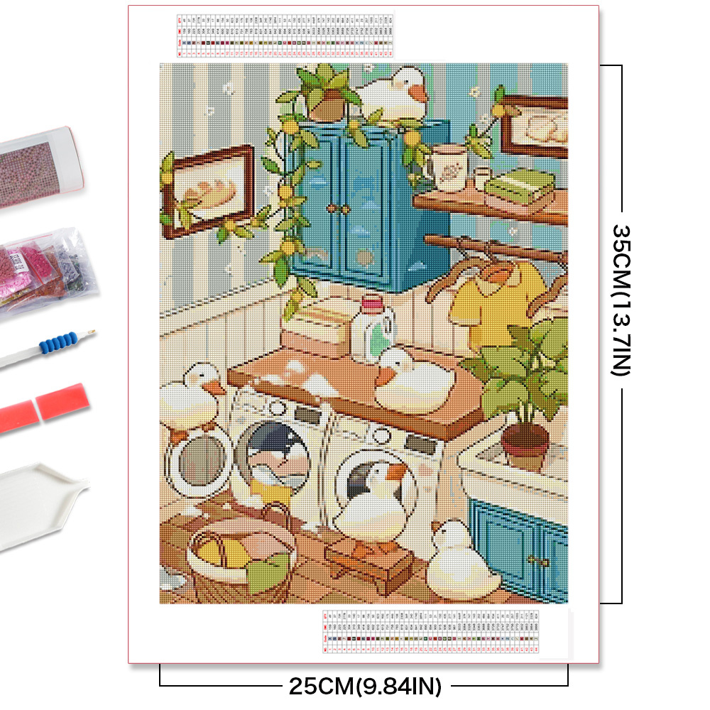 EverShine Full Square Round Di - Art Craft Duck ulasan dan harga