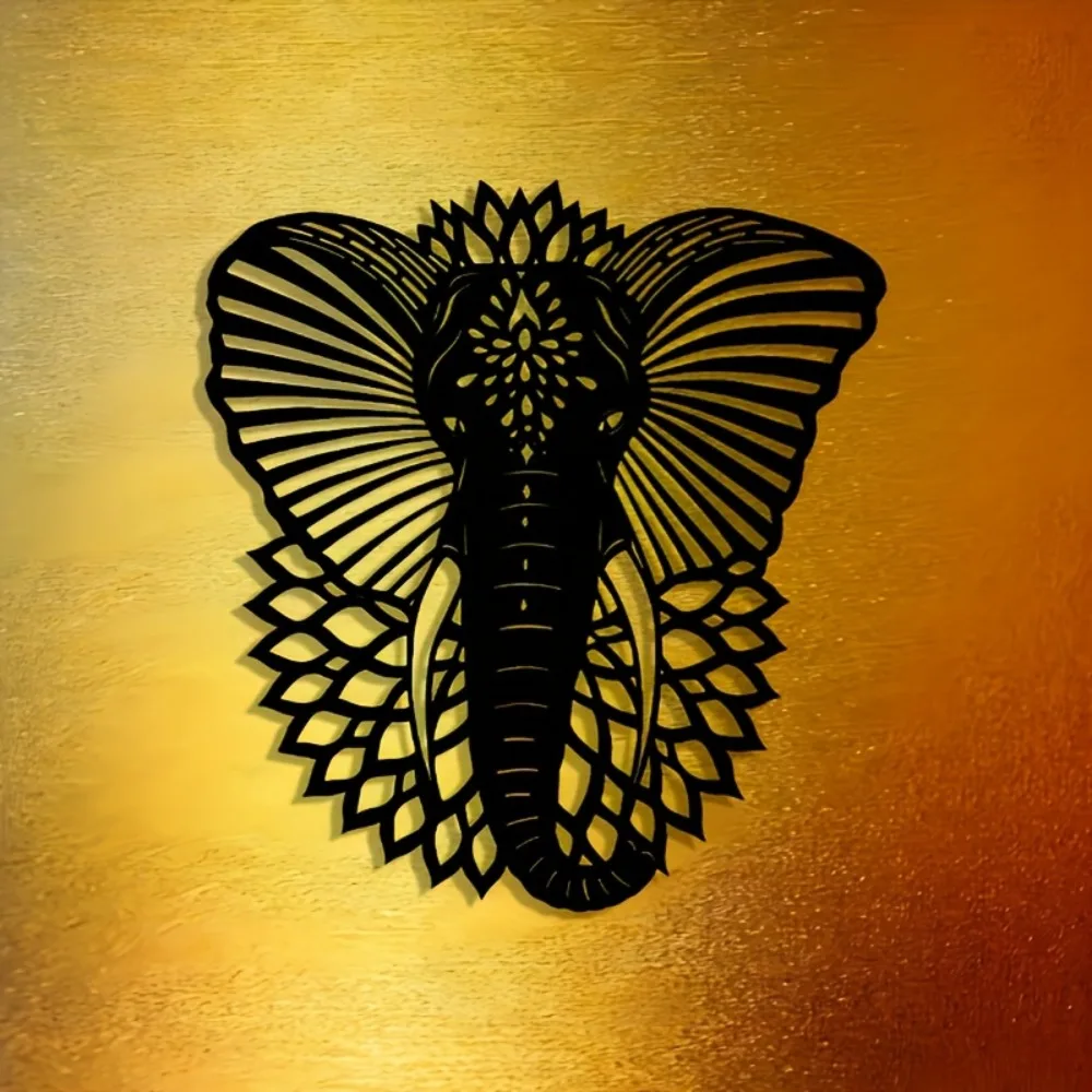 CIFBUY Metal Wall Art Elephant - Art Craft Elephant ulasan dan harga