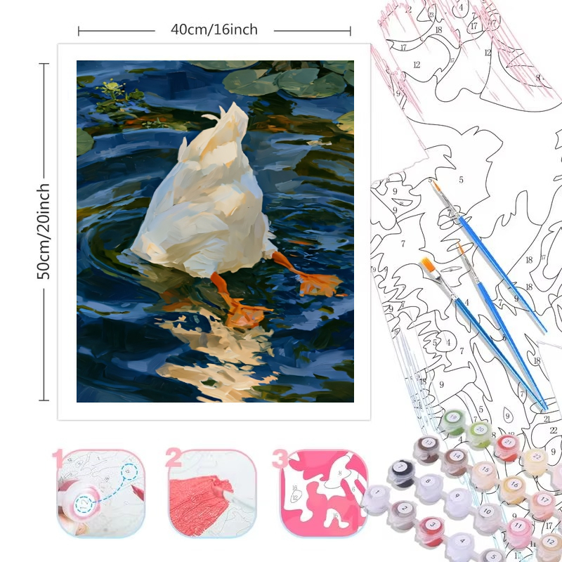 Paint By Numbers Kit for Adult - Art Craft Duck ulasan dan harga