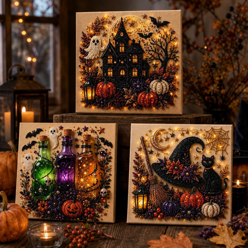 Halloween Ghost & Pumpkin 3D P - Art Craft Halloween ulasan dan harga