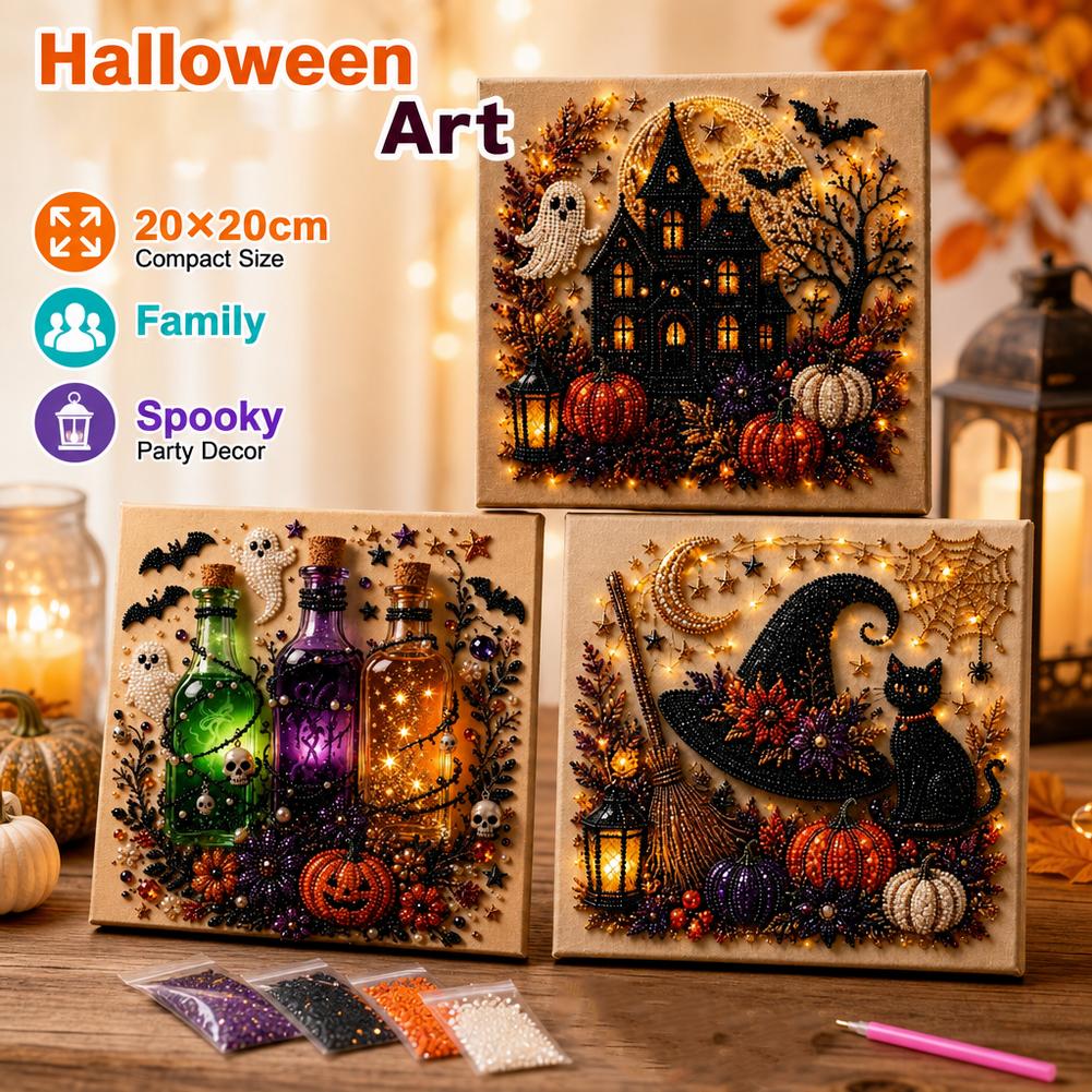 Halloween Ghost & Pumpkin 3D P - Art Craft Halloween ulasan dan harga