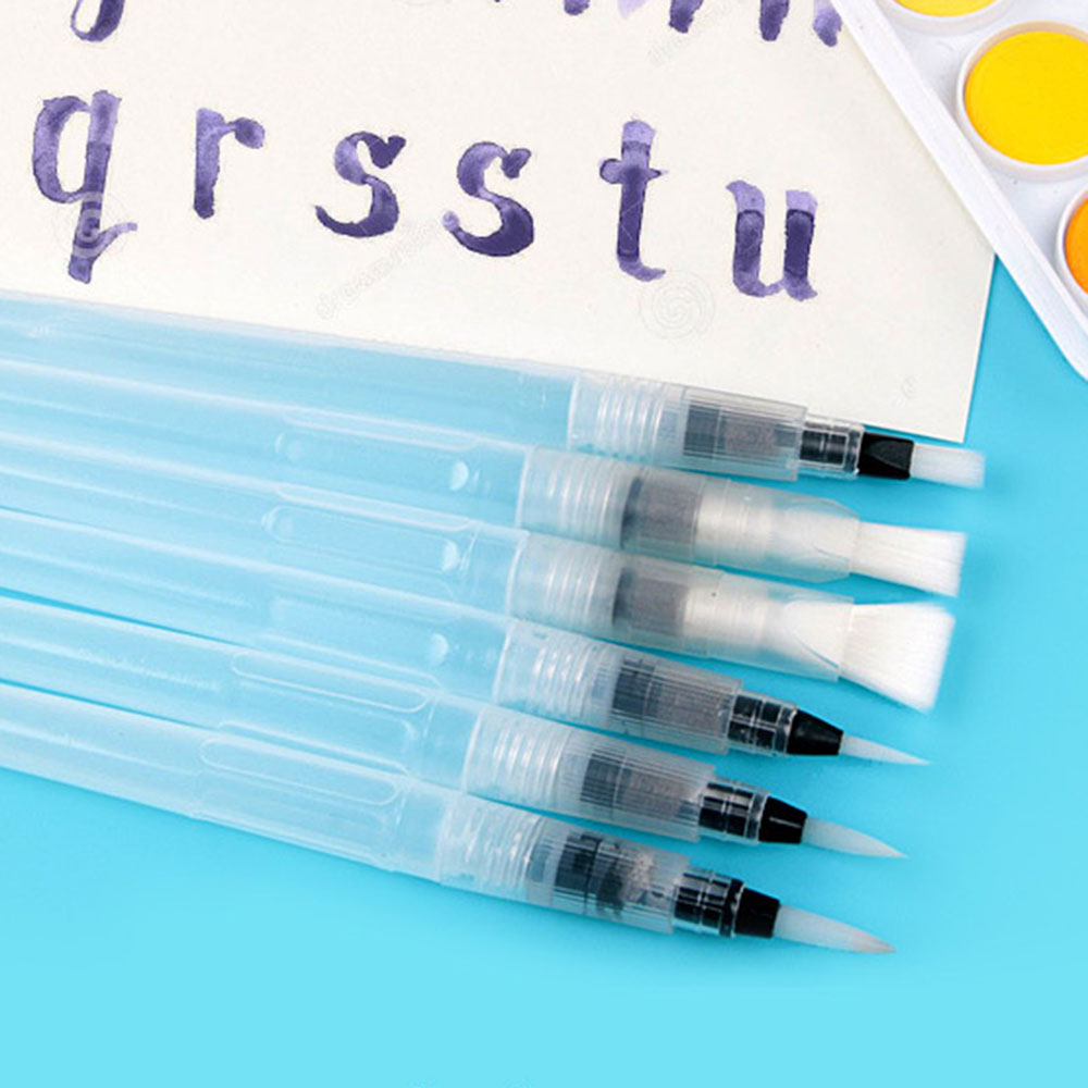 6Pcs/set Refillable Water Brus - Watercolor Brush Pen ulasan dan harga