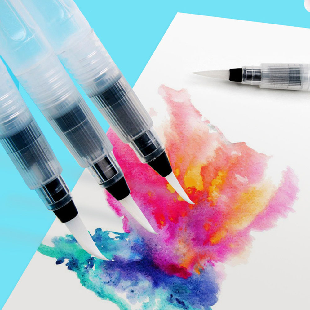 6Pcs/set Refillable Water Brus - Watercolor Brush Pen ulasan dan harga