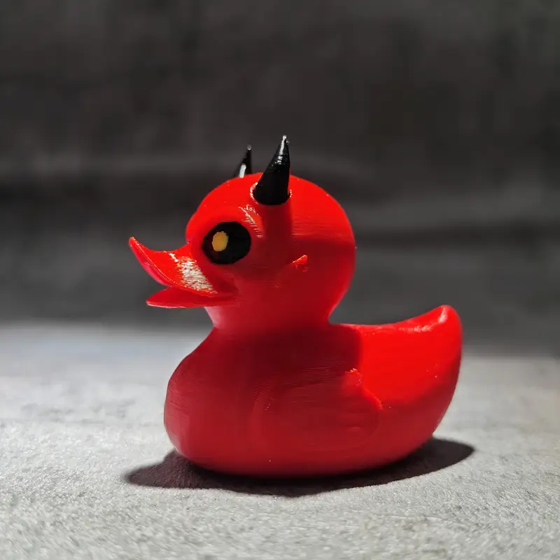 3D Printed Devil Duck Statue D - Art Craft Duck ulasan dan harga