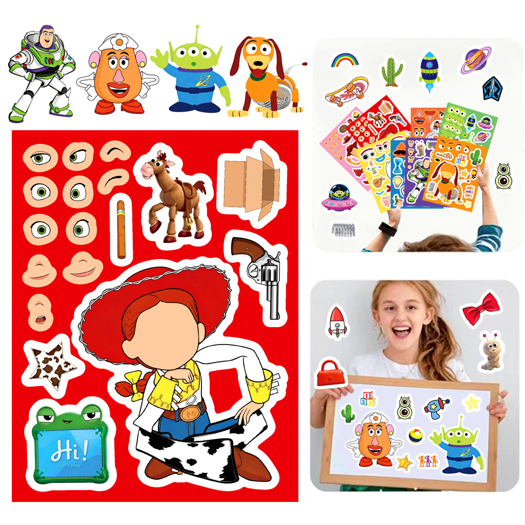 Toy Story 5 Make a Face Sticke - Art Craft Materials ulasan dan harga