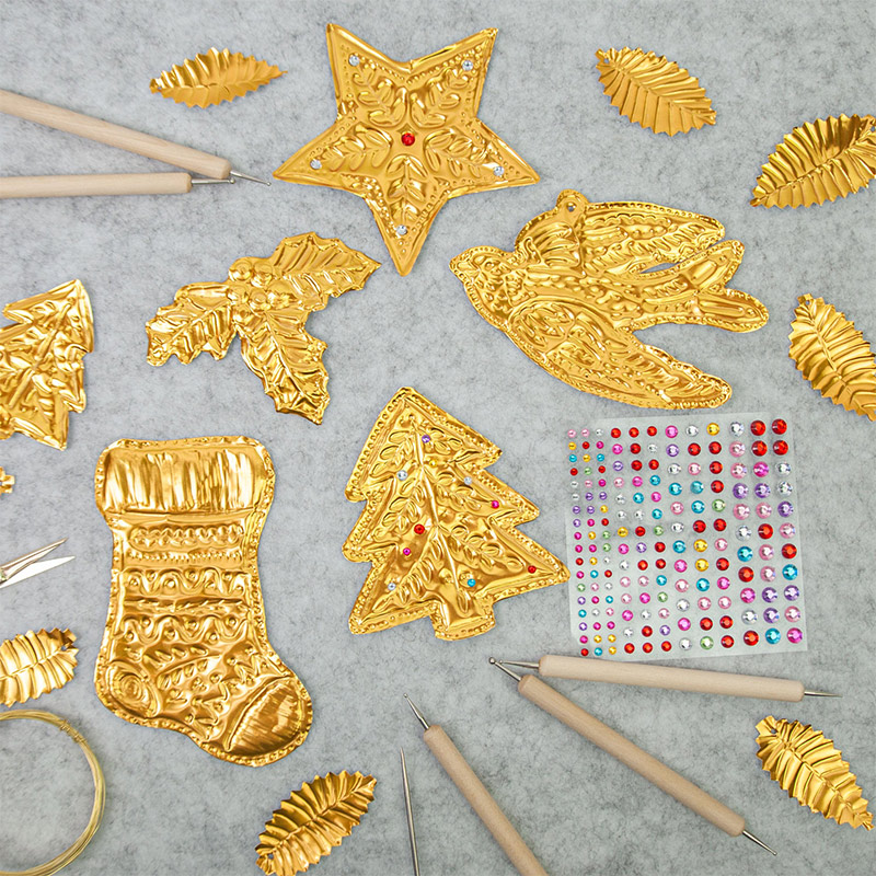 DIY Gold Foil Art Relief Chris - Art Craft In Paper ulasan dan harga