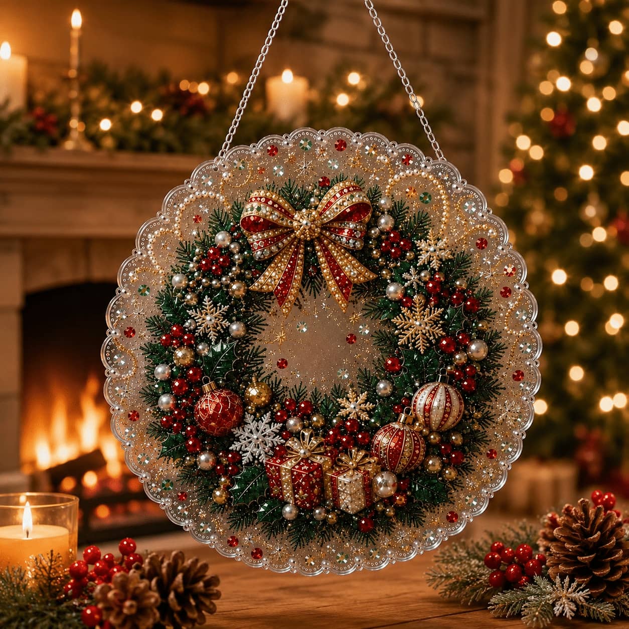 1 Piece Christmas Pearl Diamon - Art Craft Board ulasan dan harga