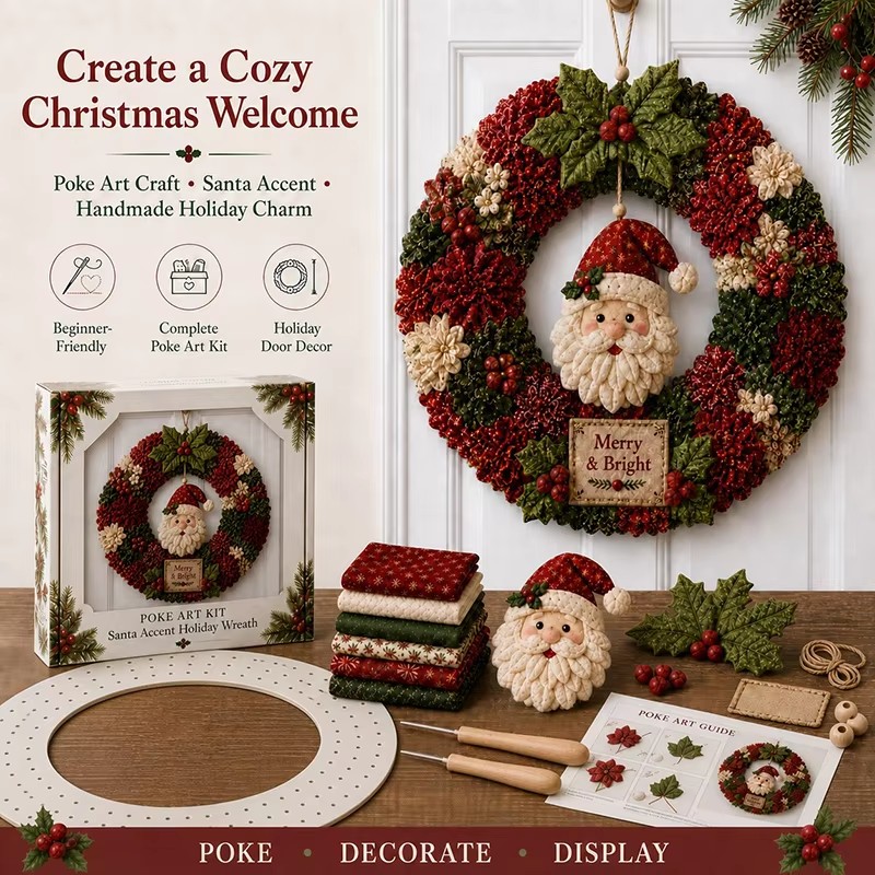 3D Christmas Fabric Poke Art K - Art Craft Materials ulasan dan harga