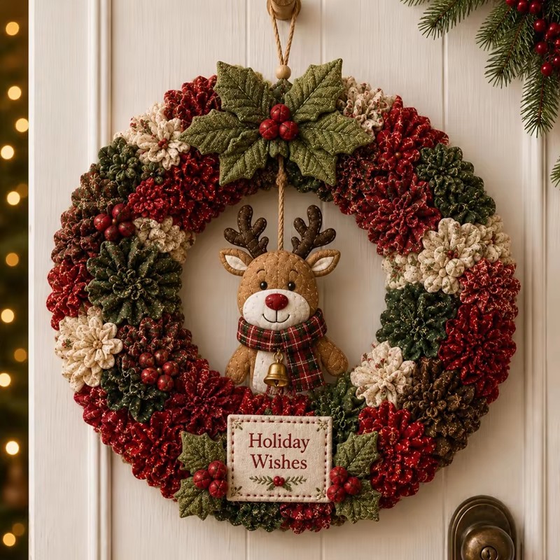 3D Christmas Fabric Poke Art K - Art Craft Materials ulasan dan harga