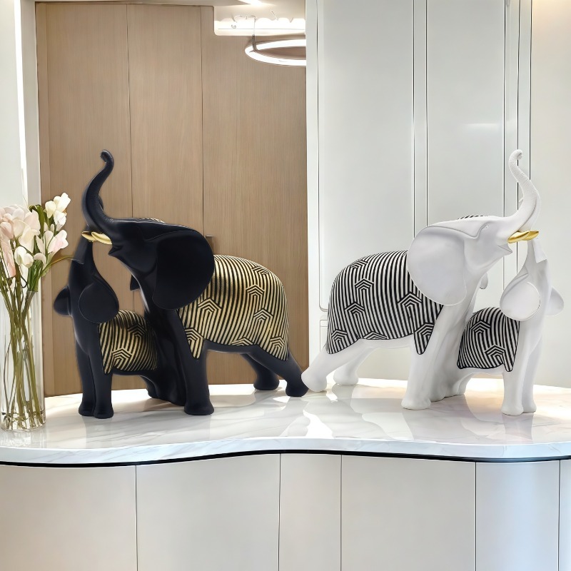 Chinese Style Lucky Mother And - Art Craft Elephant ulasan dan harga