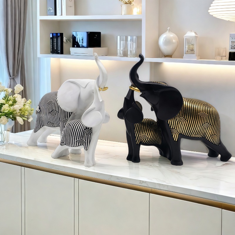 Chinese Style Lucky Mother And - Art Craft Elephant ulasan dan harga