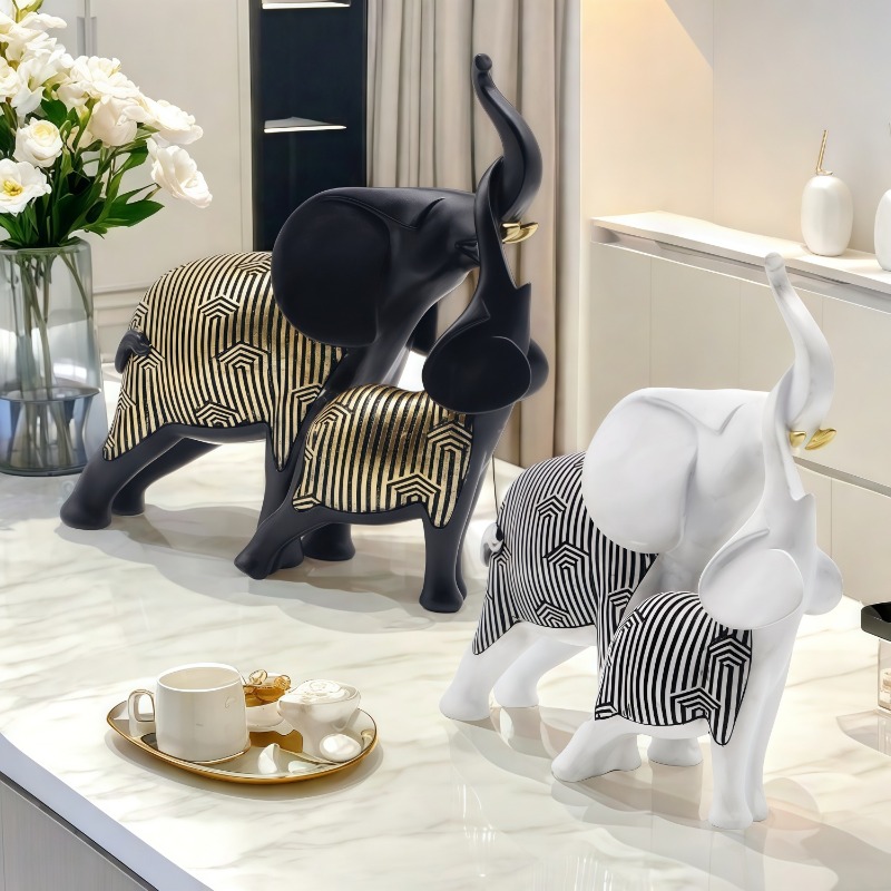 Chinese Style Lucky Mother And - Art Craft Elephant ulasan dan harga