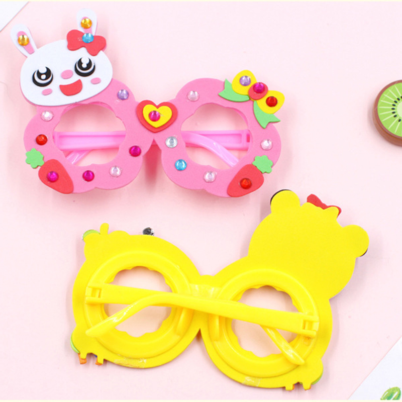 2/6/12 Sets Cartoon EVA Diamon - Art Craft Glasses ulasan dan harga