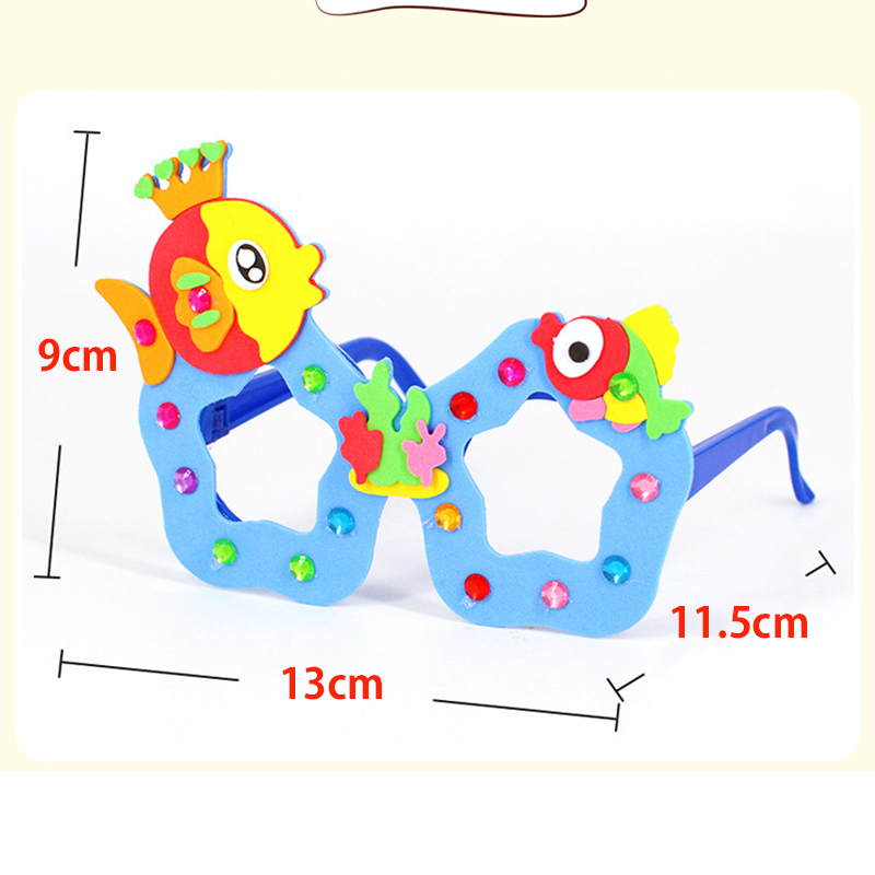 2/6/12 Sets Cartoon EVA Diamon - Art Craft Glasses ulasan dan harga