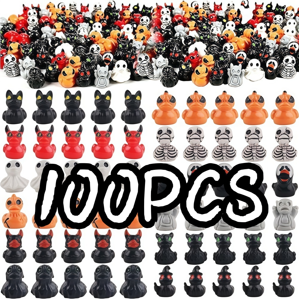 10/100pcs Halloween Mini Ducks - Art Craft Duck ulasan dan harga