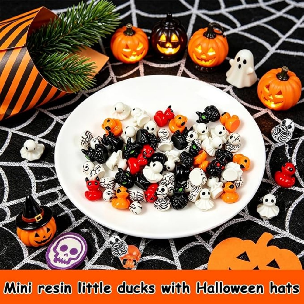 10/100pcs Halloween Mini Ducks - Art Craft Duck ulasan dan harga
