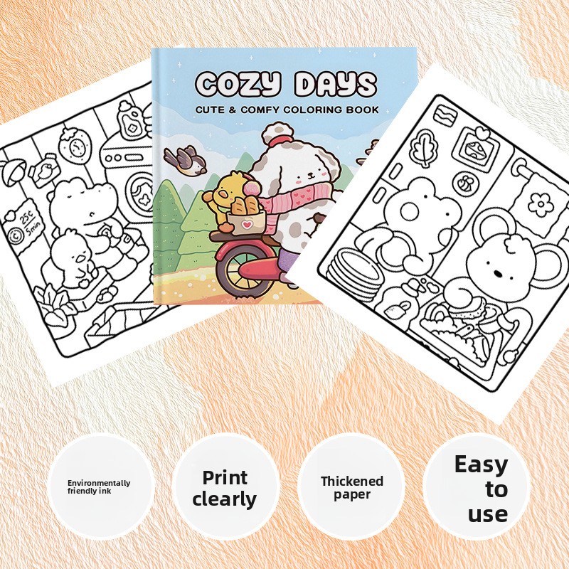 Cozy Days Coloring Book Cute F - Art Craft Duck ulasan dan harga