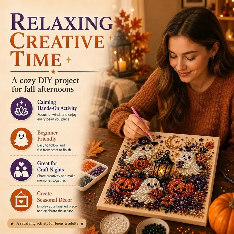 2026 Halloween Ghost & Pumpkin - Art Craft Halloween ulasan dan harga