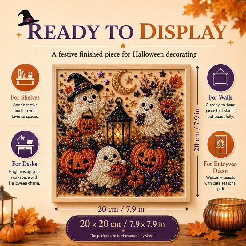 2026 Halloween Ghost & Pumpkin - Art Craft Halloween ulasan dan harga