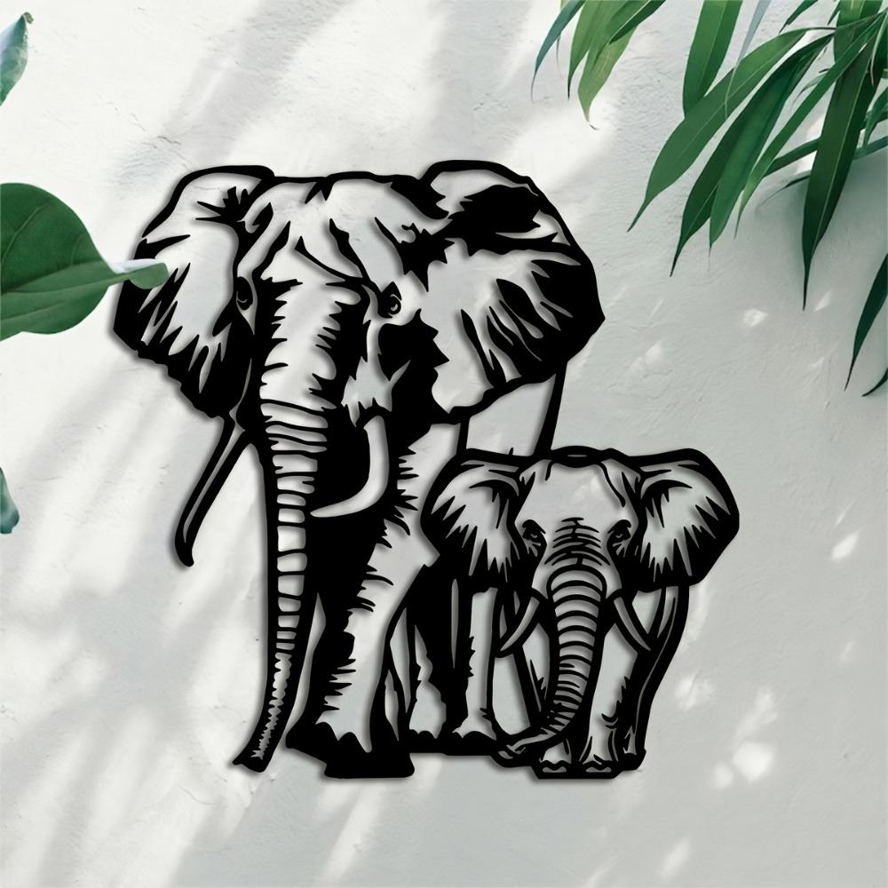 CIFBUY Metal Elephant Wall Art - Art Craft Elephant ulasan dan harga