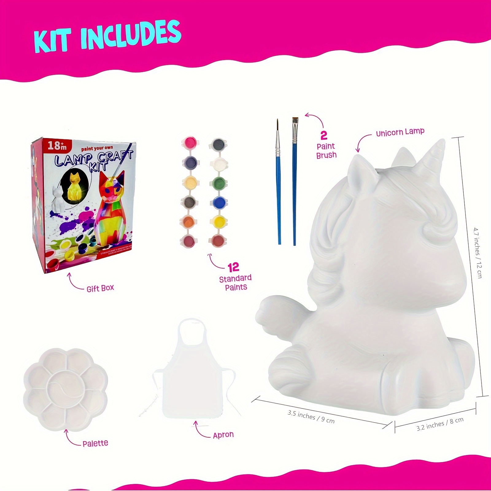 Paint Your Own Unicorn Lamp Ar - Art Craft Unicorn ulasan dan harga