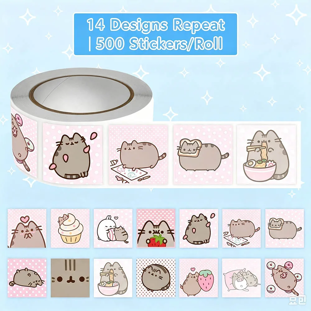 Hou 500pcs Pusheen Cartoon Cat - Art Craft And ulasan dan harga