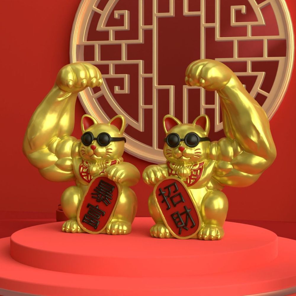 Home Powered Muscle Arm Lucky  - Art Craft Cat ulasan dan harga