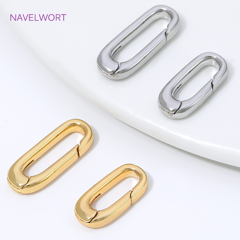 1/2/4Pcs 18K Gold Plated Oval  - Art Craft Making ulasan dan harga