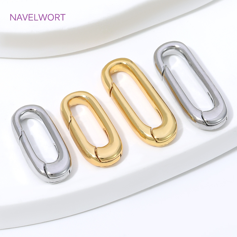 1/2/4Pcs 18K Gold Plated Oval  - Art Craft Making ulasan dan harga
