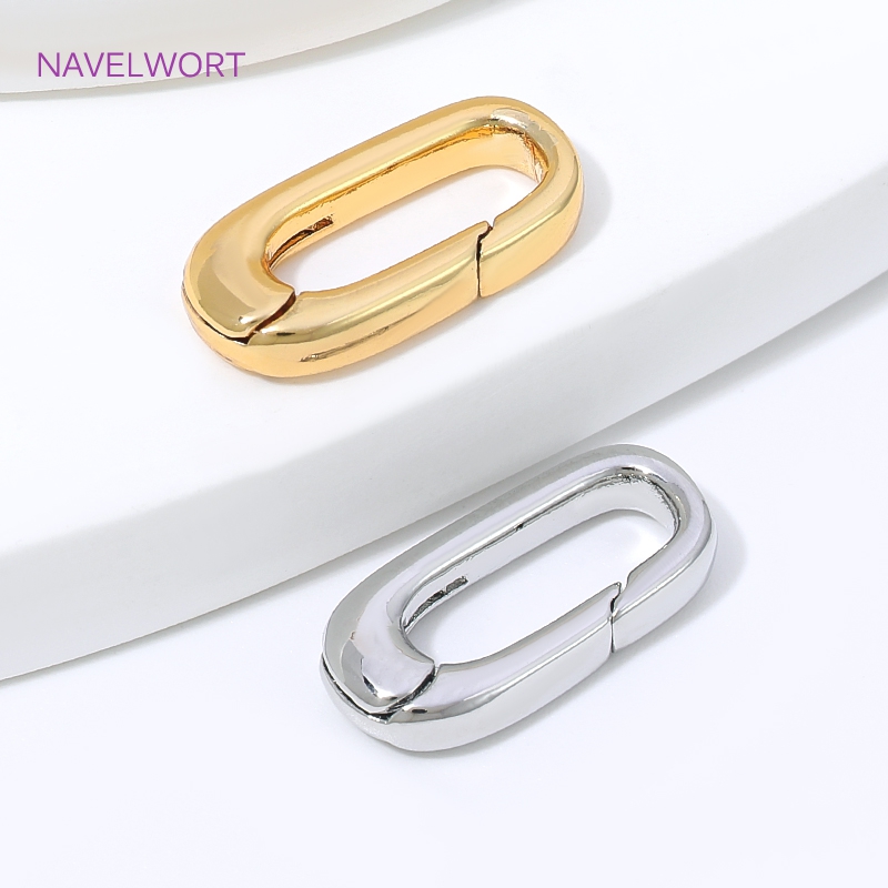 1/2/4Pcs 18K Gold Plated Oval  - Art Craft Making ulasan dan harga