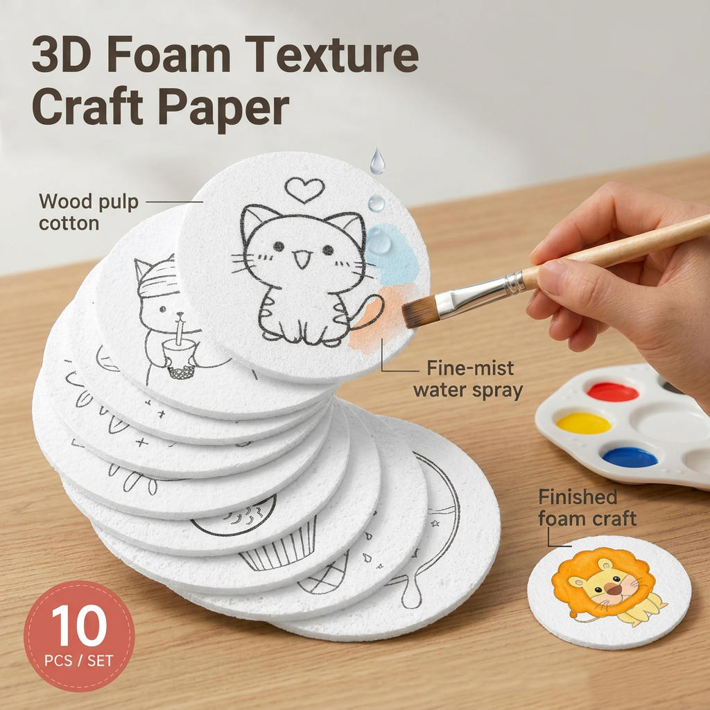 10Pcs Wood Pulp Fiber Foam Tex - Art Craft Board ulasan dan harga