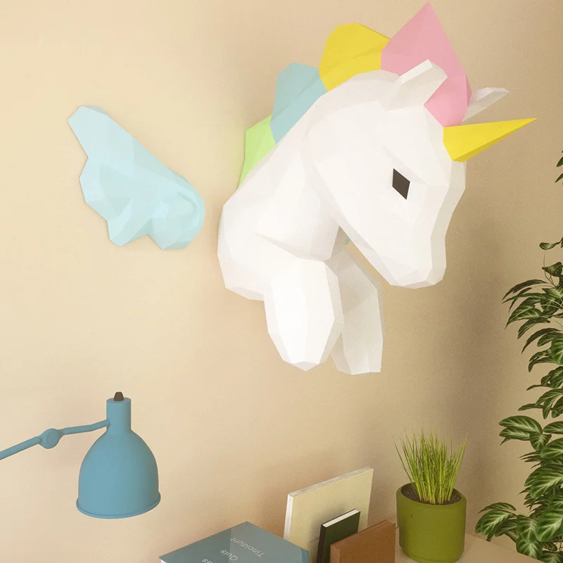Rainbow Unicorn Animal Wall De - Art Craft Unicorn ulasan dan harga