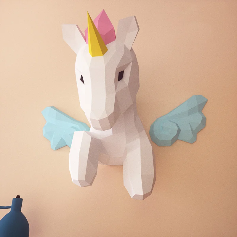 Rainbow Unicorn Animal Wall De - Art Craft Unicorn ulasan dan harga